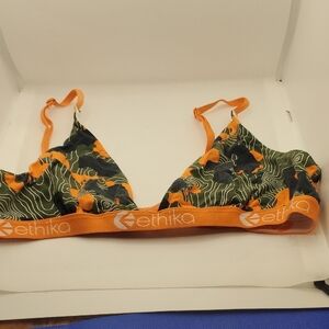 Ethika Orange and Green Bikini Top